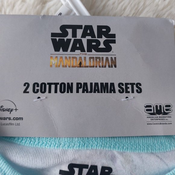 3/$30 4- Piece Disney Star Wars Mandalorian Baby Yoda Cotton Pajama Set - Picture 12 of 14